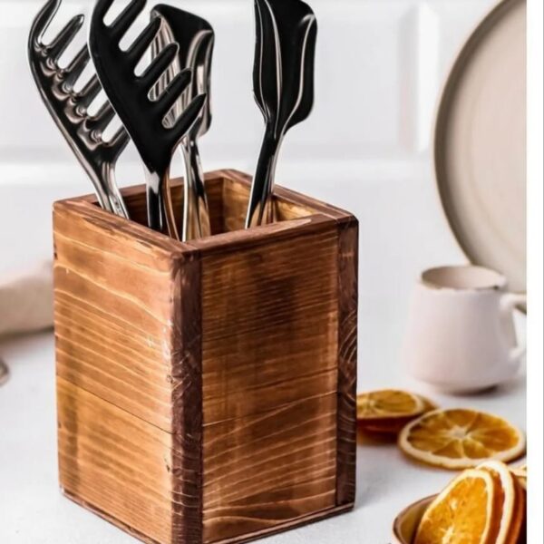 DOĞAL AHŞAP TEK BÖLMELİ ÇATAL&KAŞIK&BIÇAK KUTUSU