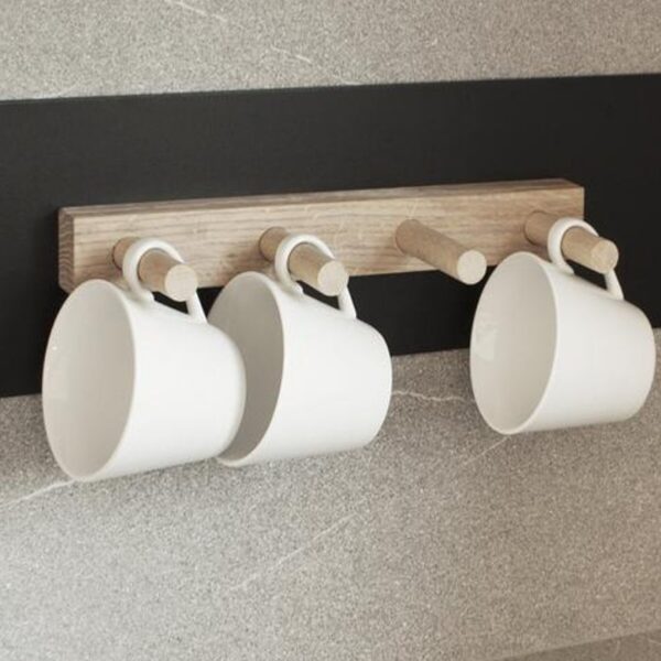 DOĞAL AHŞAP 4 ASKILI BARDAK ASMA STANDI