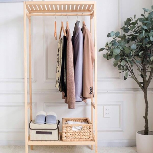 DOĞAL AHŞAP ORTA BOY GARDROP